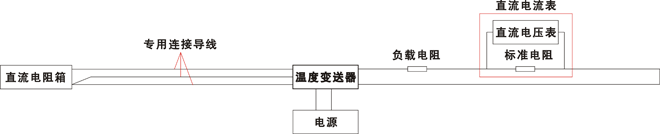 四線制熱電阻溫度變送器校驗接線