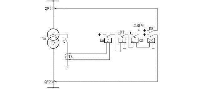 變壓器零序電流保護(hù)原理接線圖