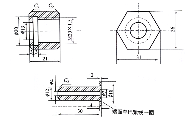 壓力表接頭加工圖