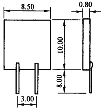 日本產50W85厚膜鉑電阻尺寸