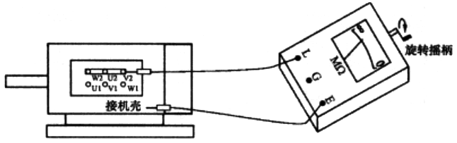 兆歐表測量電動機(jī)繞組對地的絕緣電阻