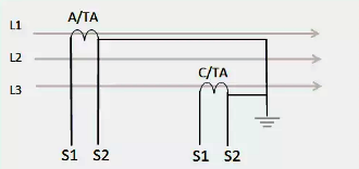 電流互感器不完全星型接法原理圖