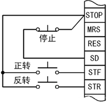 啟動信號自保持的接線圖(漏型邏輯)