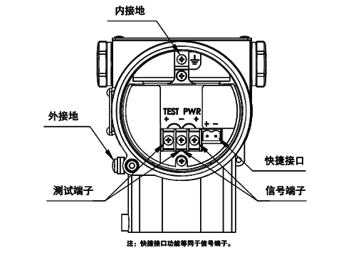 單晶硅微差壓變送器接線圖