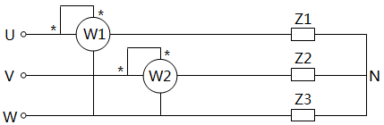 三相三線制負載星形聯接