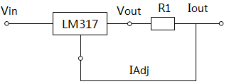 LM317產品資料推薦的穩流電路