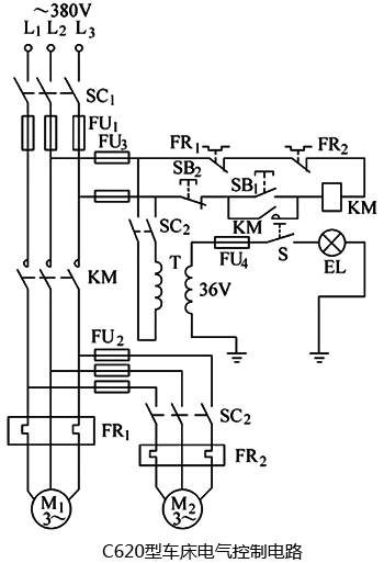 C620型車床電氣控制電路