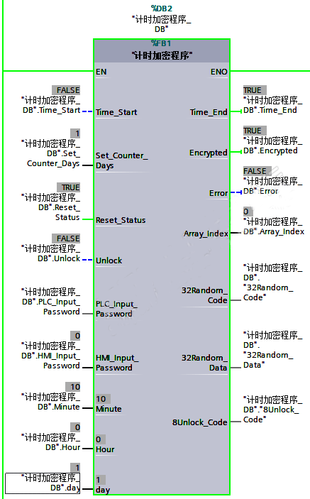 博途V15加密計時模塊