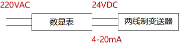 采用帶配電功能數顯表構成的系統及接線原理圖