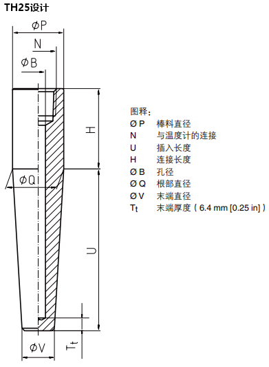 焊接式溫度計套管結構圖