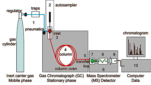 氣相色譜-質譜儀簡圖
