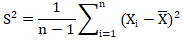 樣本方差計算公式
