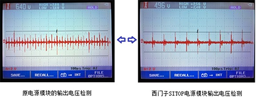 不同電源模塊輸出電壓對比