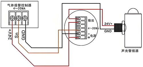 氣體探測器內(nèi)部接線圖